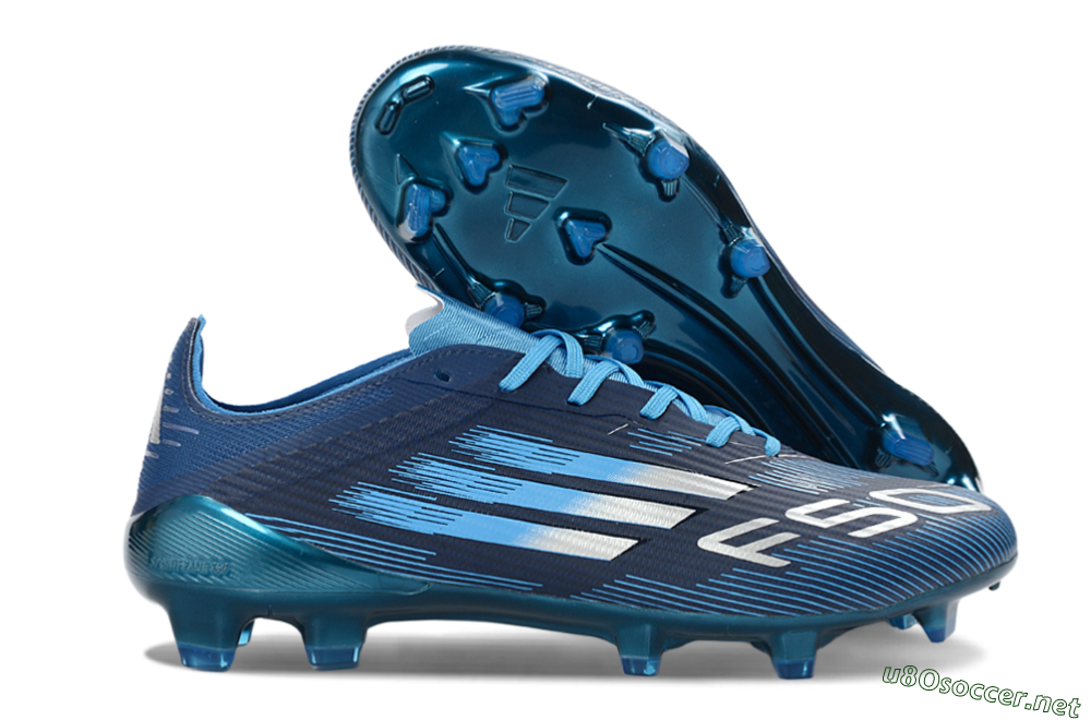 Unisex Adidas F50 Elite FG Football Boots - Blue/Deep Ocean/Sky Blue 2