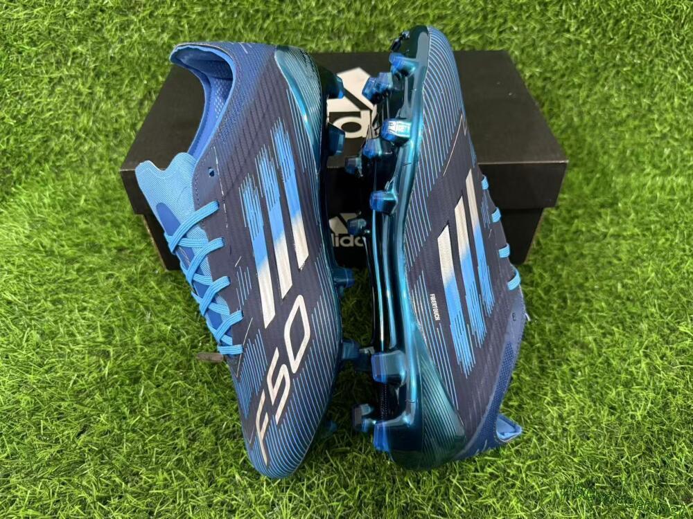 Unisex Adidas F50 Elite FG Football Boots - Blue/Deep Ocean/Sky Blue 8