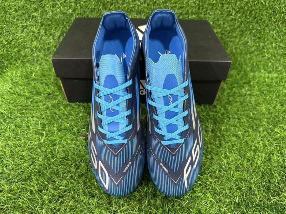 Unisex Adidas F50 Elite FG Football Boots - Blue/Deep Ocean/Sky Blue 11