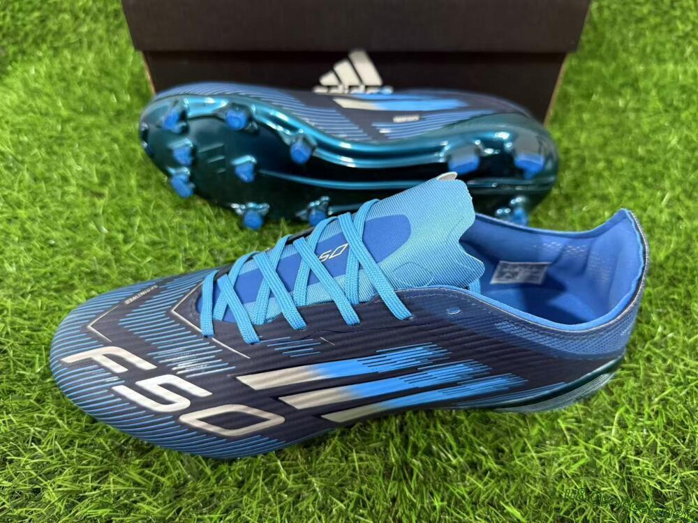 Unisex Adidas F50 Elite FG Football Boots - Blue/Deep Ocean/Sky Blue 12