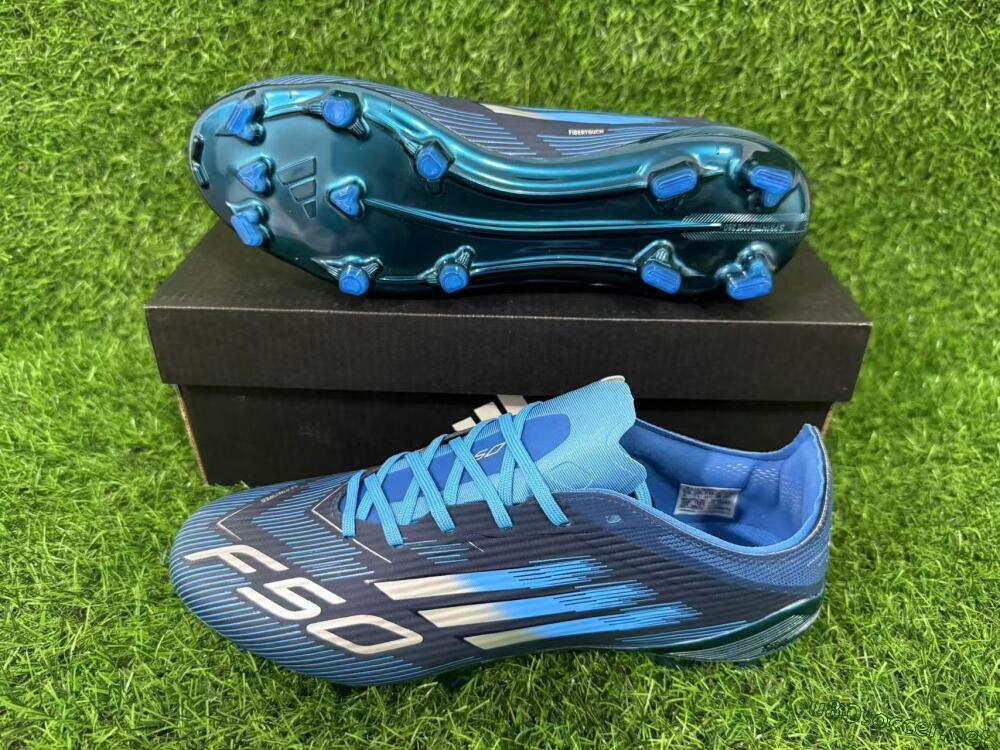 Unisex Adidas F50 Elite FG Football Boots - Blue/Deep Ocean/Sky Blue 13