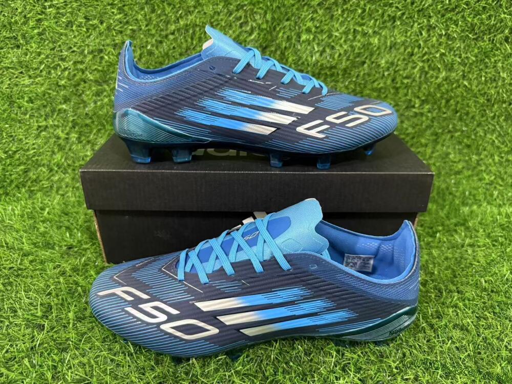 Unisex Adidas F50 Elite FG Football Boots - Blue/Deep Ocean/Sky Blue 14