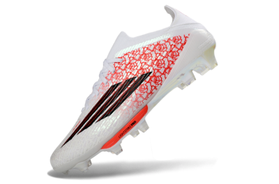 Unisex Adidas F50+ Elite Lightstrike Pro FG Football Boots - White/Crimson Red/Black