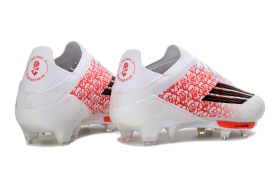 Unisex Adidas F50+ Elite Lightstrike Pro FG Football Boots - White/Crimson Red/Black
