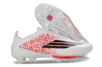 Unisex Adidas F50+ Elite Lightstrike Pro FG Football Boots - White/Crimson Red/Black