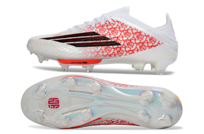 Unisex Adidas F50+ Elite Lightstrike Pro FG Football Boots - White/Crimson Red/Black