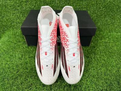 Unisex Adidas F50+ Elite Lightstrike Pro FG Football Boots - White/Crimson Red/Black