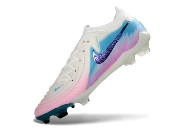 Men's Nike Phantom GX 2 Elite FG Football Shoes - White/Aqua Sky/Pink Bliss