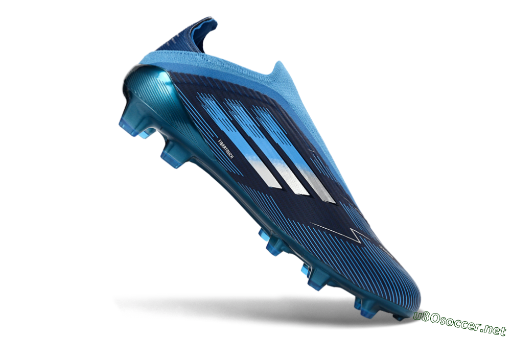 Unisex Adidas F50 Elite Laceless FG Football Boots - Blue/Sky Blue/Navy Blue 5