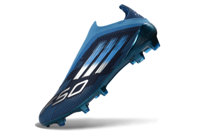 Unisex Adidas F50 Elite Laceless FG Football Boots - Blue/Sky Blue/Navy Blue