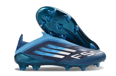 Unisex Adidas F50 Elite Laceless FG Football Boots - Blue/Sky Blue/Navy Blue