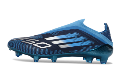 Unisex Adidas F50 Elite Laceless FG Football Boots - Blue/Sky Blue/Navy Blue