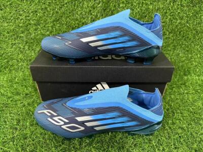 Unisex Adidas F50 Elite Laceless FG Football Boots - Blue/Sky Blue/Navy Blue