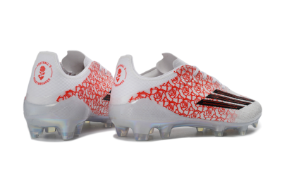 Unisex Adidas F50 Elite FG Football Boots - White/Fiery Coral/Black