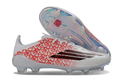 Unisex Adidas F50 Elite FG Football Boots - White/Fiery Coral/Black