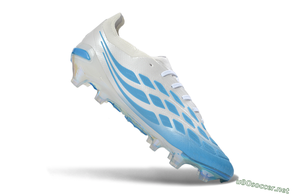 Unisex Adidas Predator 26 Elite FG Football Boots - Blue/Sky Blue/Iridescent White 4