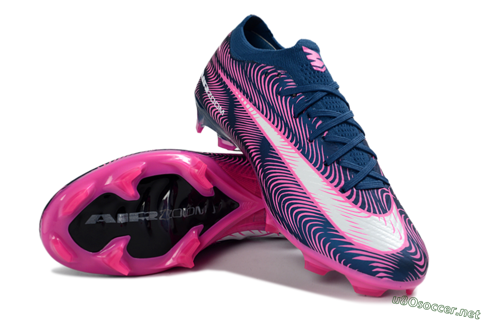 Unisex Nike Air Zoom Mercurial Vapor 16 Elite FG Football Boots - Blue/Electric Pink/Navy Blue 3