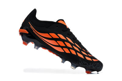 Men's Adidas Predator 26 Elite FG Football Boots - Black/Vibrant Orange/Shadow Black