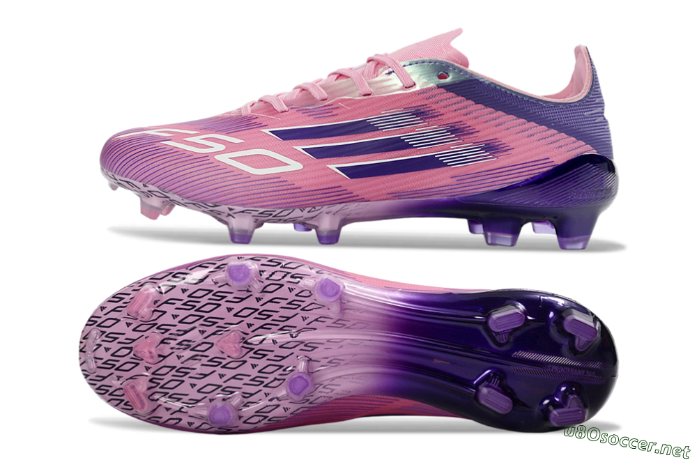 Men's Adidas F50 Elite FG Football Boots - Pink/Vibrant Violet/Soft Lilac 1