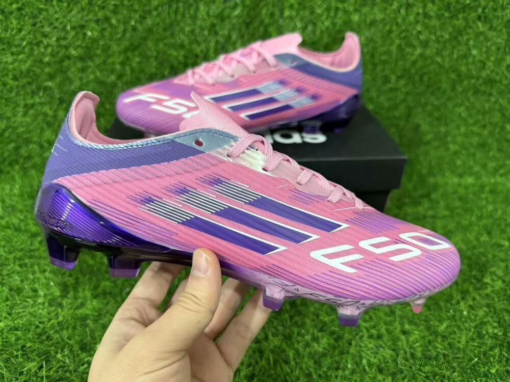 Men's Adidas F50 Elite FG Football Boots - Pink/Vibrant Violet/Soft Lilac