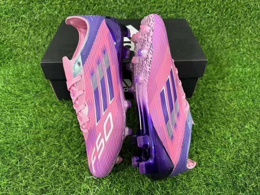 Men's Adidas F50 Elite FG Football Boots - Pink/Vibrant Violet/Soft Lilac