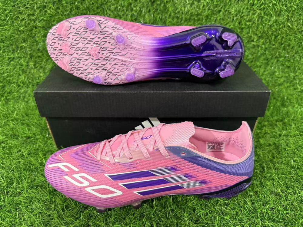 Men's Adidas F50 Elite FG Football Boots - Pink/Vibrant Violet/Soft Lilac
