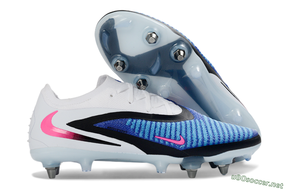 Men's Nike Phantom 6 Elite Low SG Football Boots - Blue/Electric Blue/Neon Pink 2
