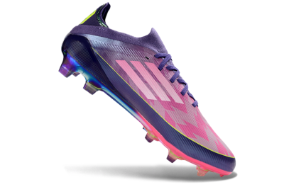 Men's Adidas F50 Elite FG Football Boots - Purple/Vibrant Pink/Rainbow Gradient