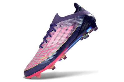 Men's Adidas F50 Elite FG Football Boots - Purple/Vibrant Pink/Rainbow Gradient