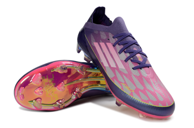 Men's Adidas F50 Elite FG Football Boots - Purple/Vibrant Pink/Rainbow Gradient