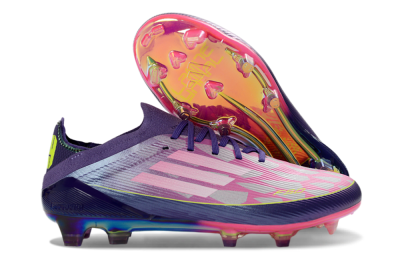 Men's Adidas F50 Elite FG Football Boots - Purple/Vibrant Pink/Rainbow Gradient