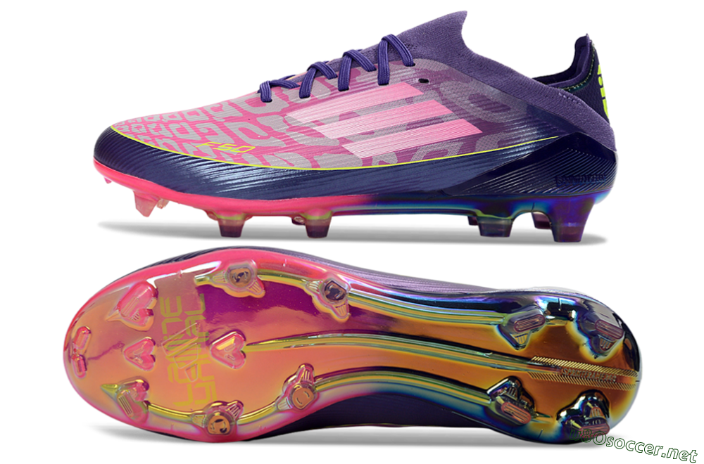 Men's Adidas F50 Elite FG Football Boots - Purple/Vibrant Pink/Rainbow Gradient 1