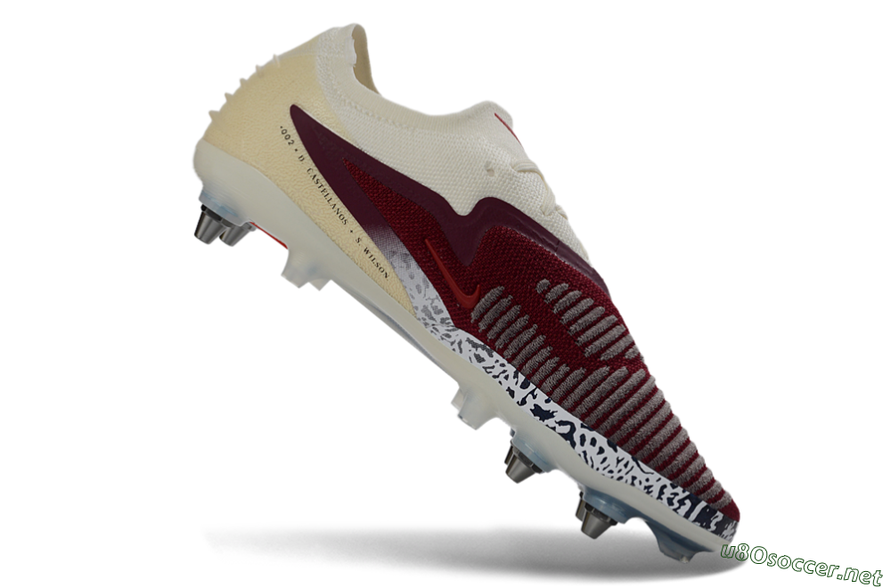 Men's Nike Phantom 6 Elite Low SG Football Boots - Crimson/Ivory/Jet Black 4