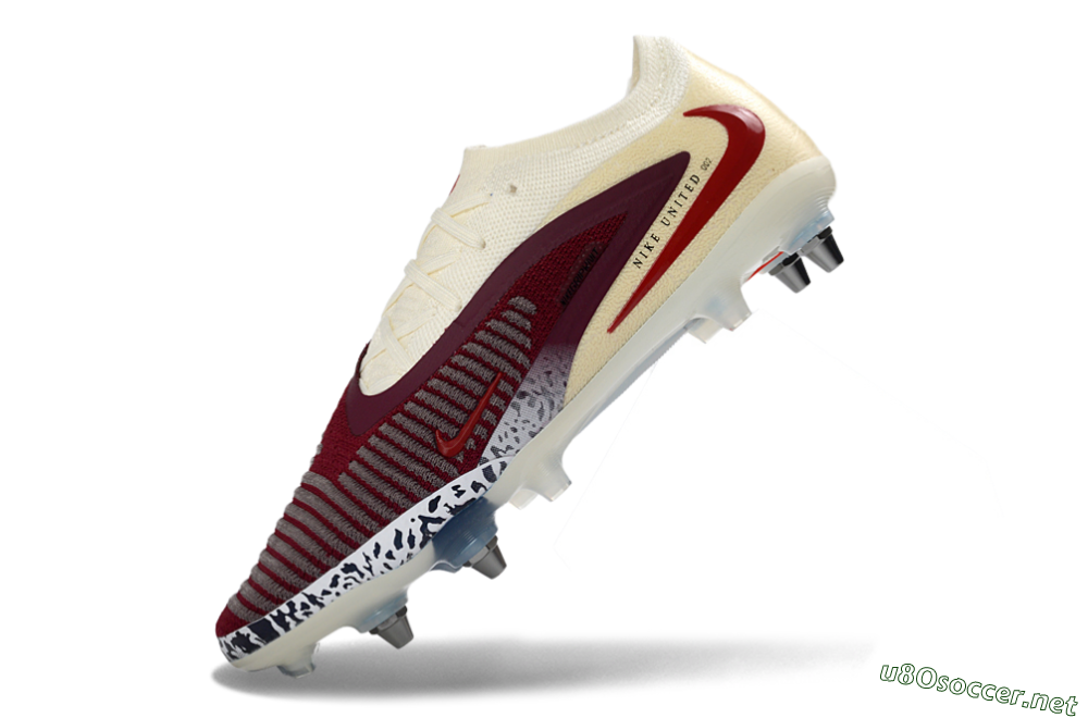 Men's Nike Phantom 6 Elite Low SG Football Boots - Crimson/Ivory/Jet Black 5