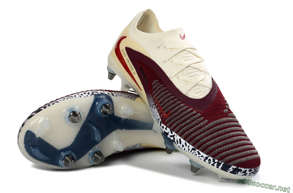 Men's Nike Phantom 6 Elite Low SG Football Boots - Crimson/Ivory/Jet Black 3