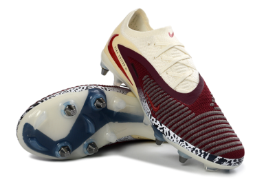 Men's Nike Phantom 6 Elite Low SG Football Boots - Crimson/Ivory/Jet Black