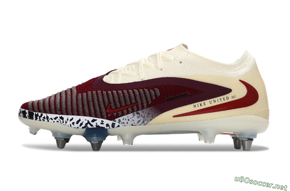 Men's Nike Phantom 6 Elite Low SG Football Boots - Crimson/Ivory/Jet Black 0