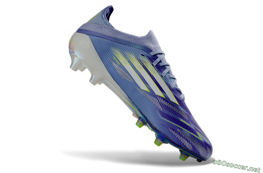 Men's Adidas F50 Elite AG Football Boots - Blue/Electric Blue/Shimmering Green 4