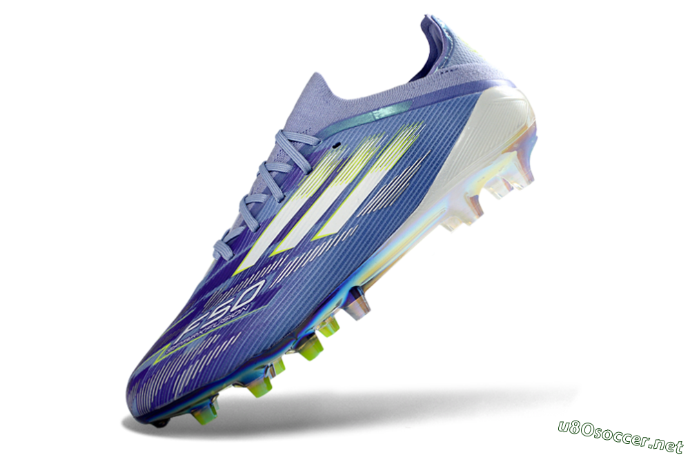 Men's Adidas F50 Elite AG Football Boots - Blue/Electric Blue/Shimmering Green 5