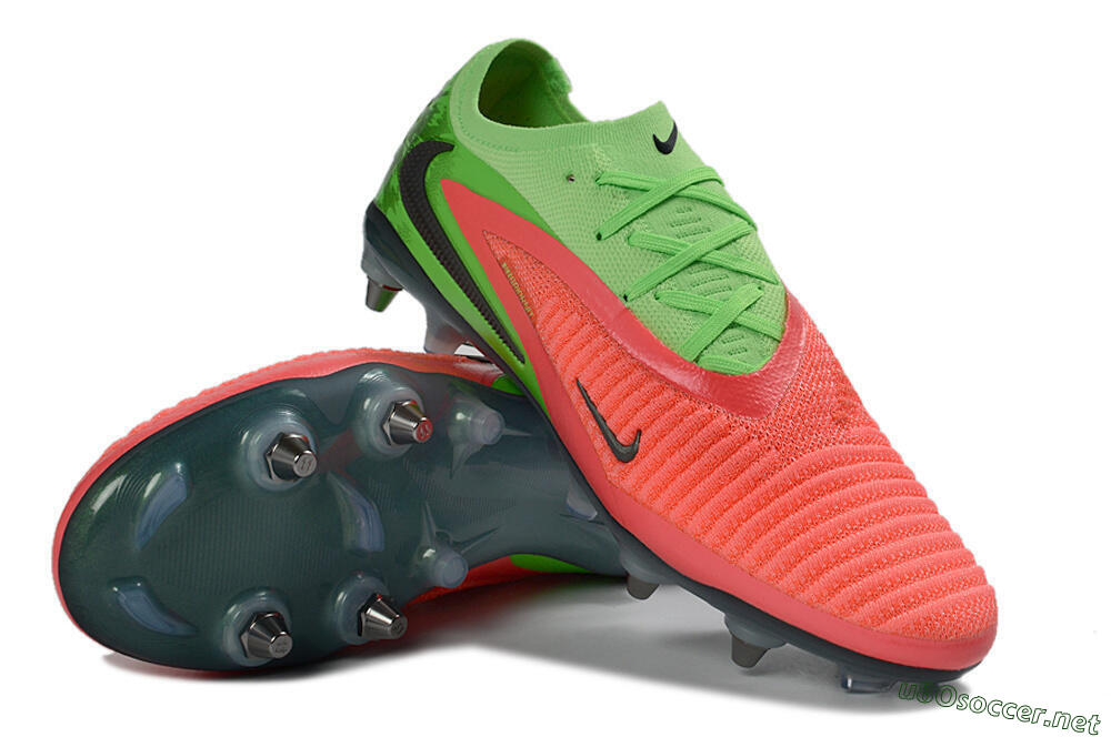 Men's Nike Phantom 6 Elite Low SG Football Boots - Green/Neon Green/Flame Orange 3