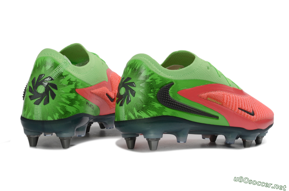 Men's Nike Phantom 6 Elite Low SG Football Boots - Green/Neon Green/Flame Orange 6