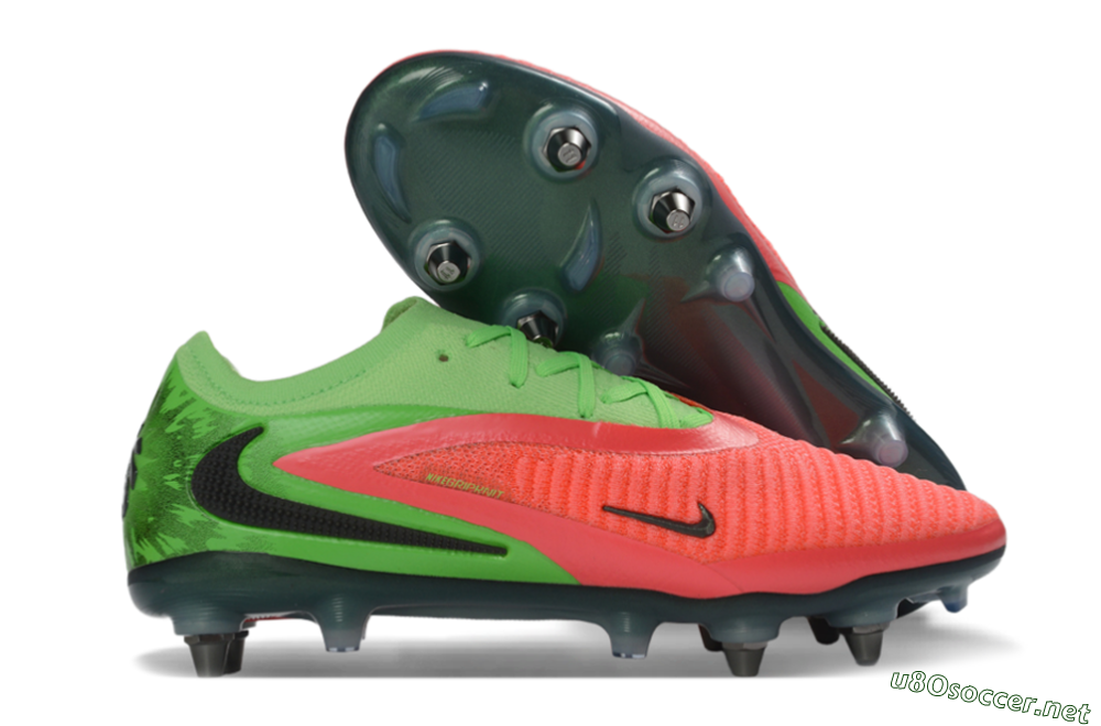 Men's Nike Phantom 6 Elite Low SG Football Boots - Green/Neon Green/Flame Orange 2