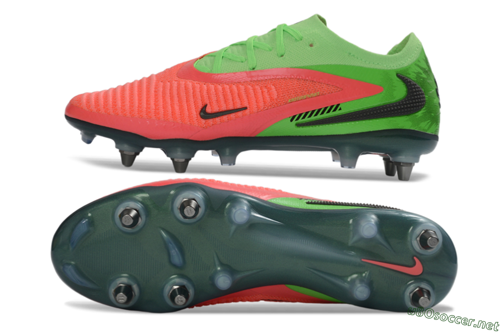 Men's Nike Phantom 6 Elite Low SG Football Boots - Green/Neon Green/Flame Orange 1