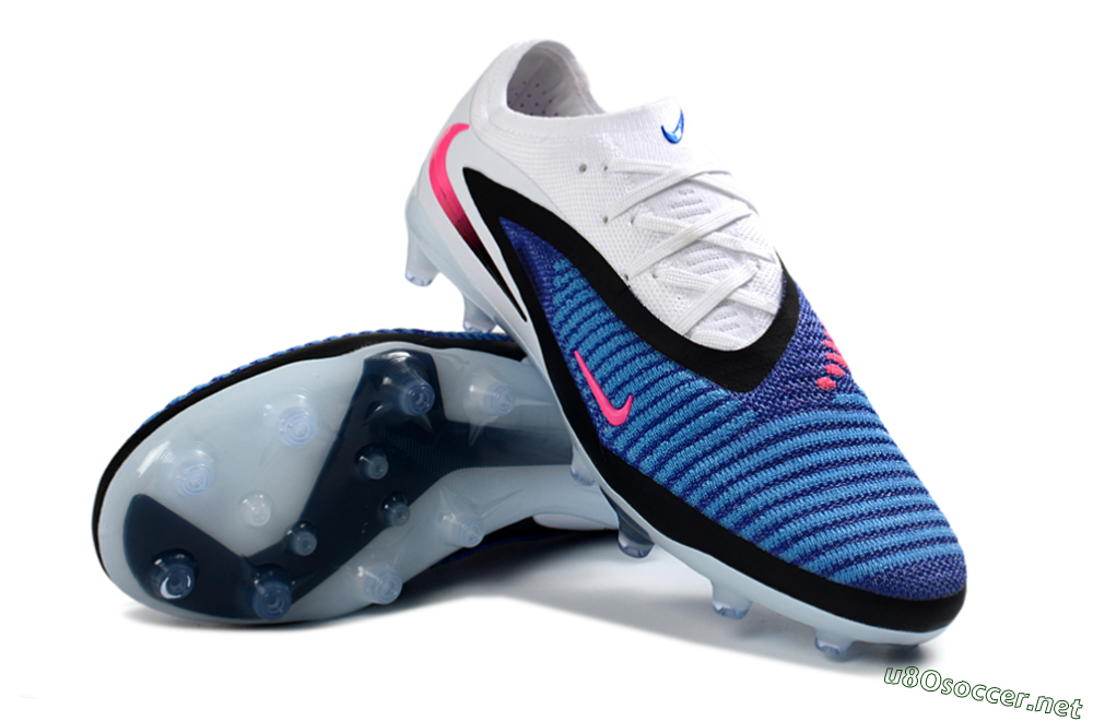 Men's Nike Phantom 6 Elite Low AG Football Boots - Blue/Electric Blue/Neon Pink 3