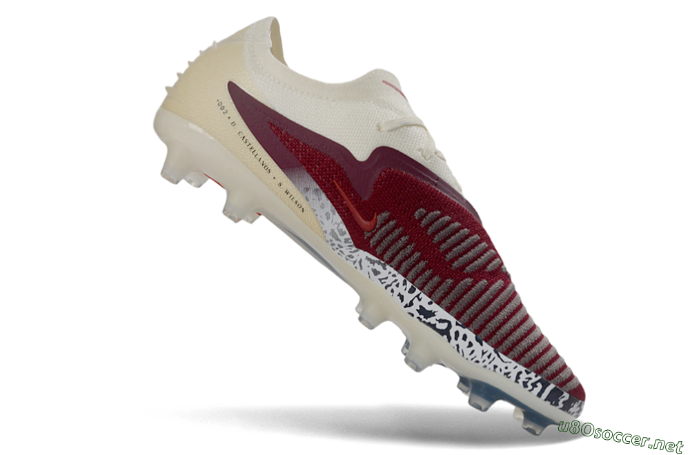 Men's Nike Phantom 6 Elite Low AG Football Boots - Crimson/Cream/Deep Blue 4