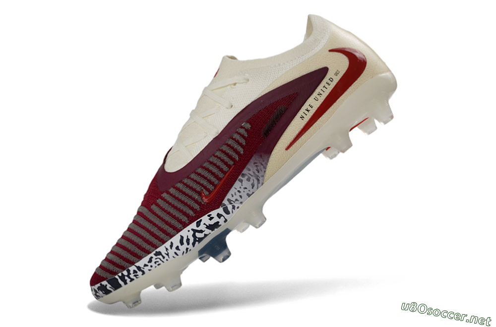 Men's Nike Phantom 6 Elite Low AG Football Boots - Crimson/Cream/Deep Blue 5