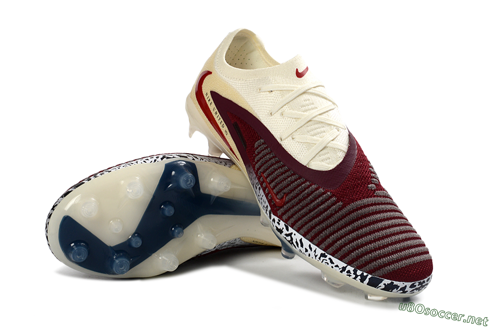 Men's Nike Phantom 6 Elite Low AG Football Boots - Crimson/Cream/Deep Blue 3