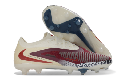 Men's Nike Phantom 6 Elite Low AG Football Boots - Crimson/Cream/Deep Blue