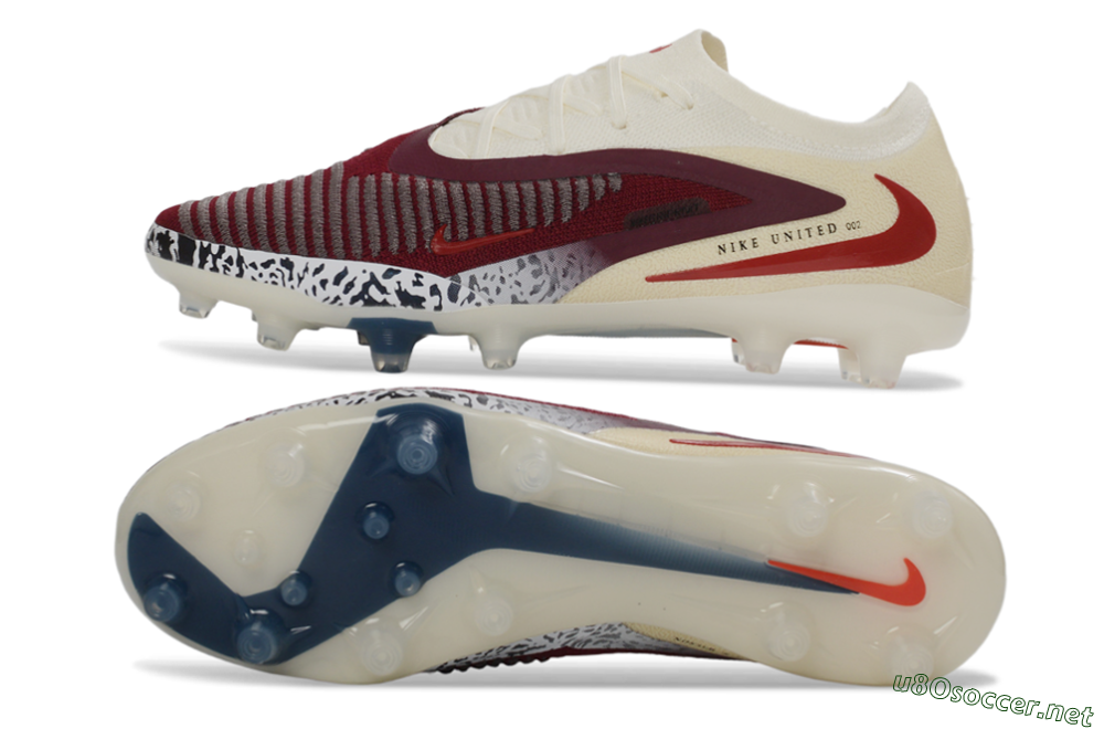 Men's Nike Phantom 6 Elite Low AG Football Boots - Crimson/Cream/Deep Blue 1