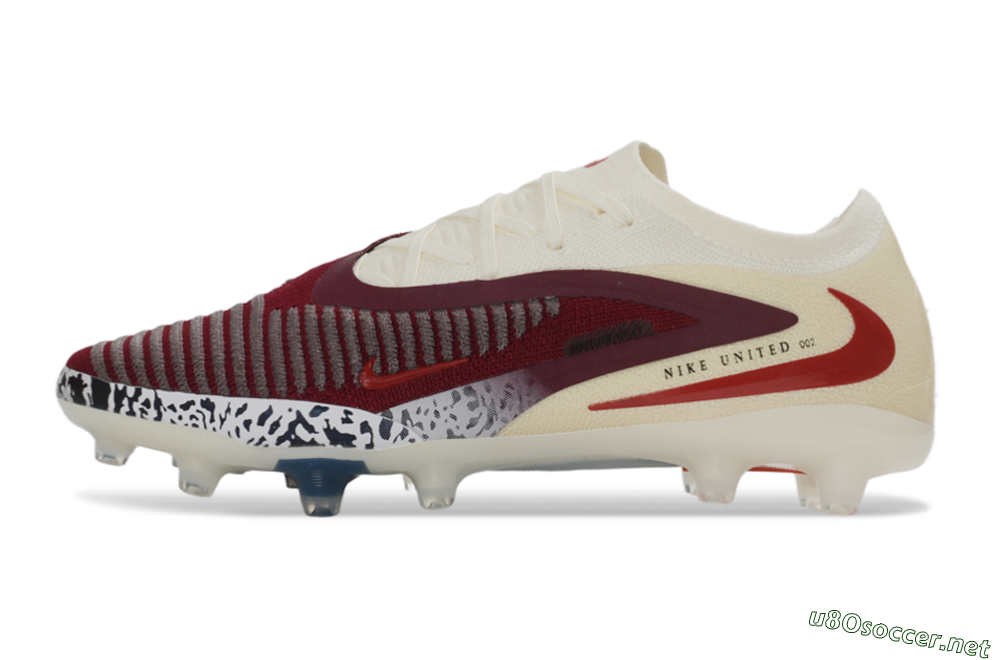 Men's Nike Phantom 6 Elite Low AG Football Boots - Crimson/Cream/Deep Blue 0